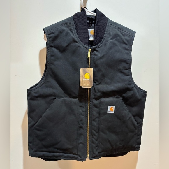 Carhartt Other - 🔥🔥Brand New Carhartt Duck Canvas Black Insulated Vest. Size Large🔥🔥